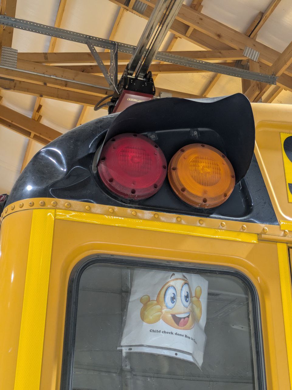 Before — rear eyebrow panel damage